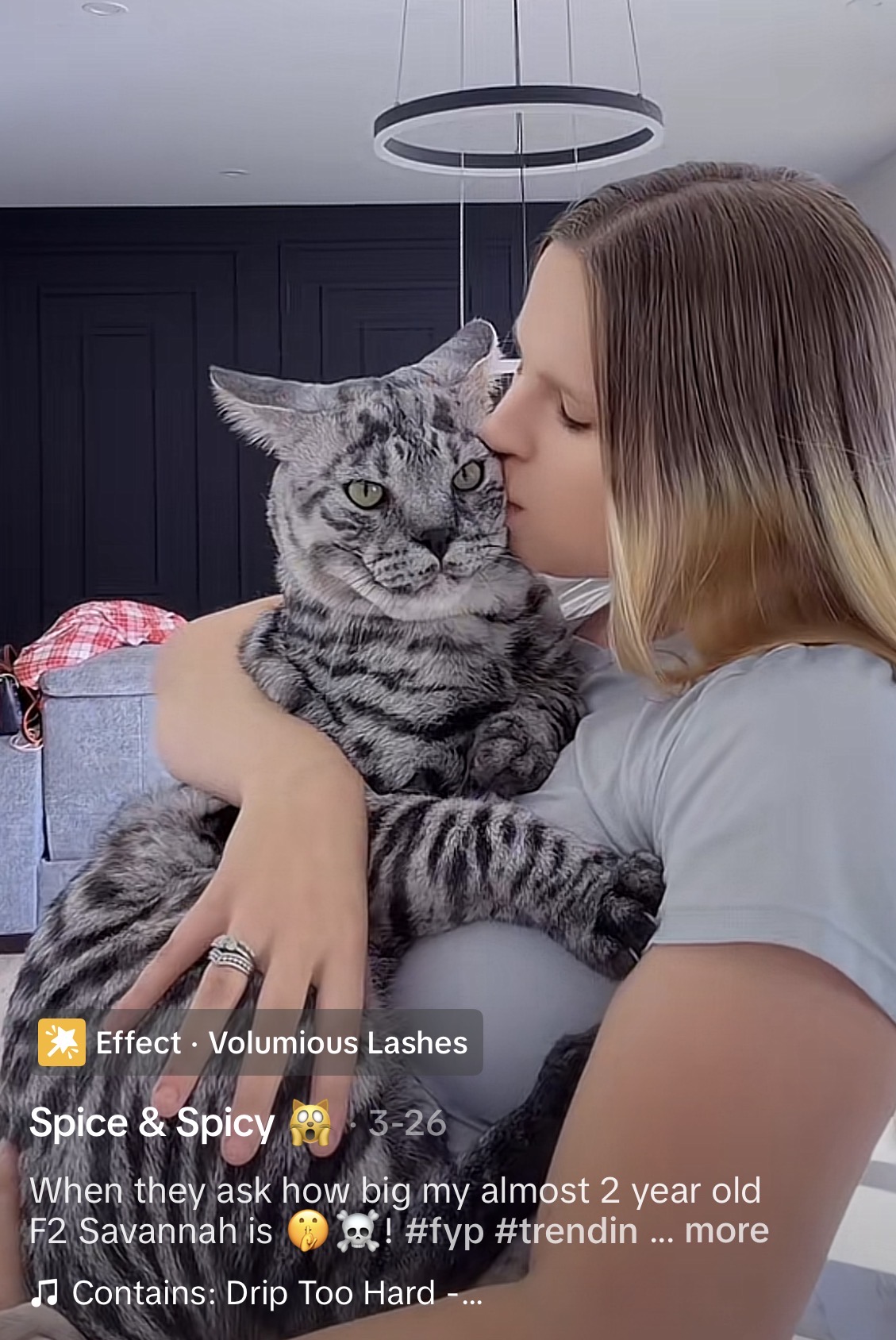 Zilla being kissed by his mom